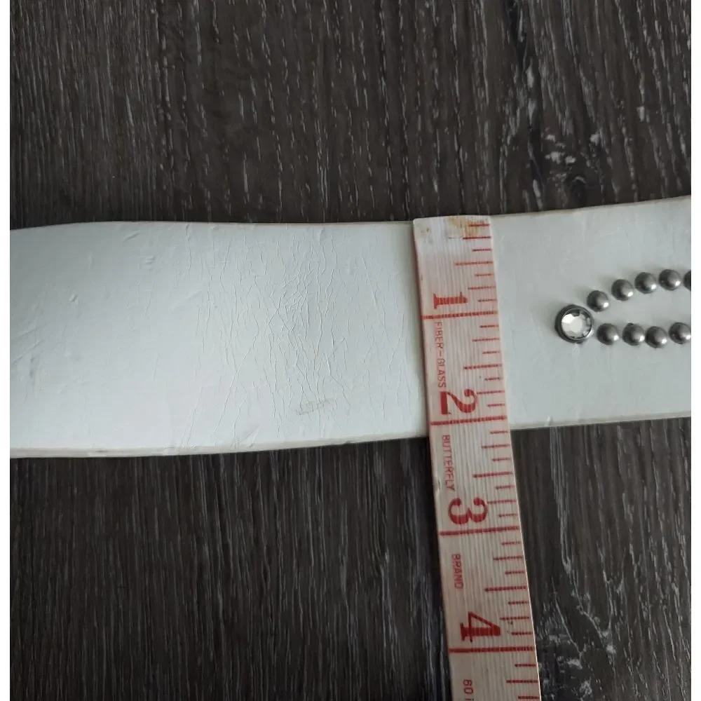White Embellished Women's Belt Large